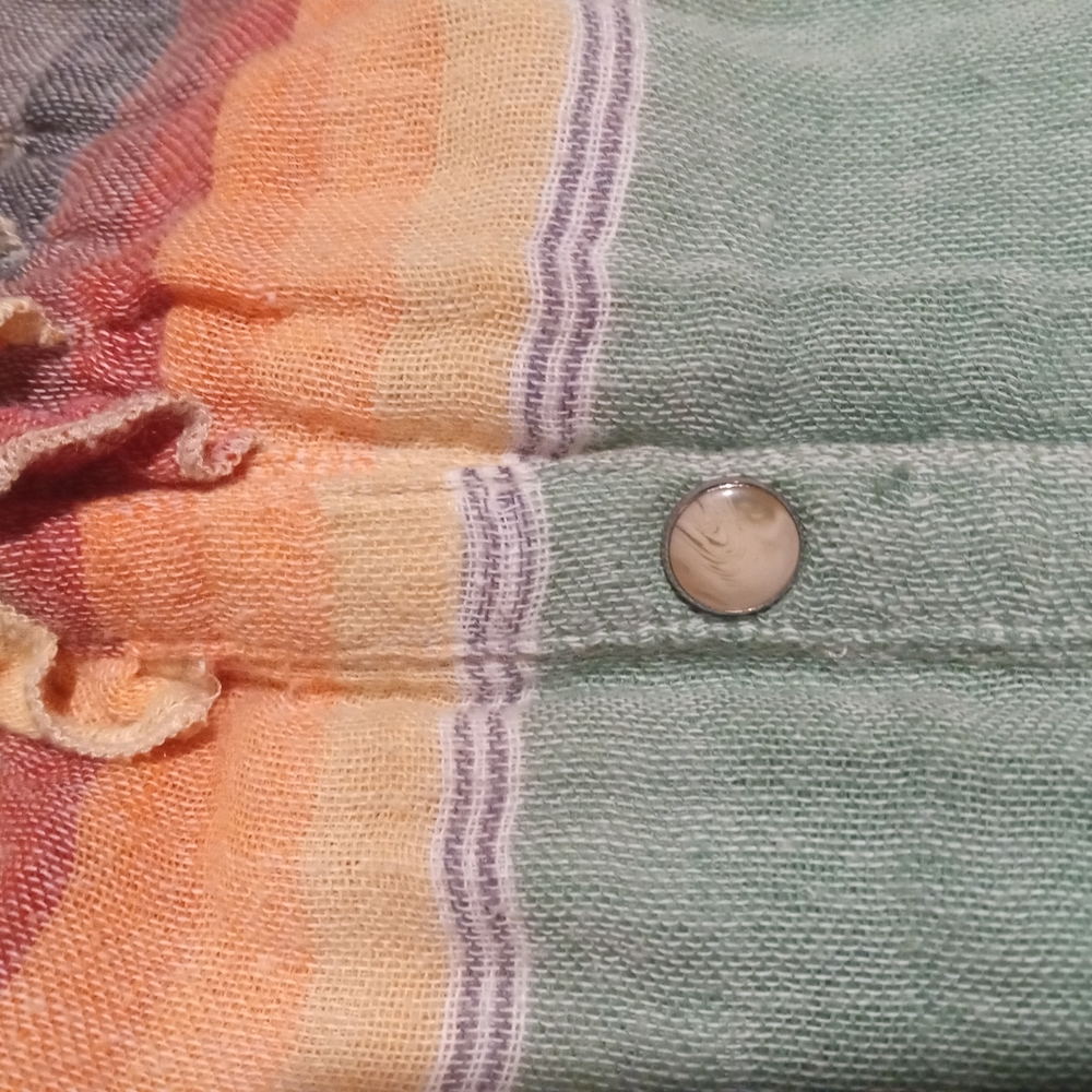 Tasha Polizzi Multicolor Striped Button Down Shirt - Picture 9 of 12